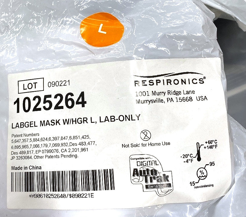 1025264 - RESPIRONICS - Lab gel mask w/hgr l, (EA/1)