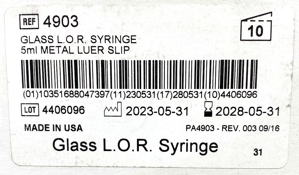 4903 - SMITHS MEDICAL - Portex, (BX/10)