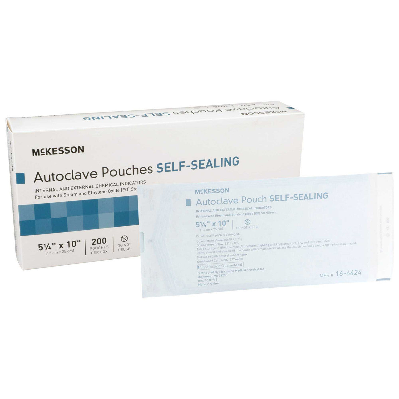 960944 - McKesson - McKesson Sterilization Pouch, Size 5.25 x 10'', Case of 2000, (CS)
