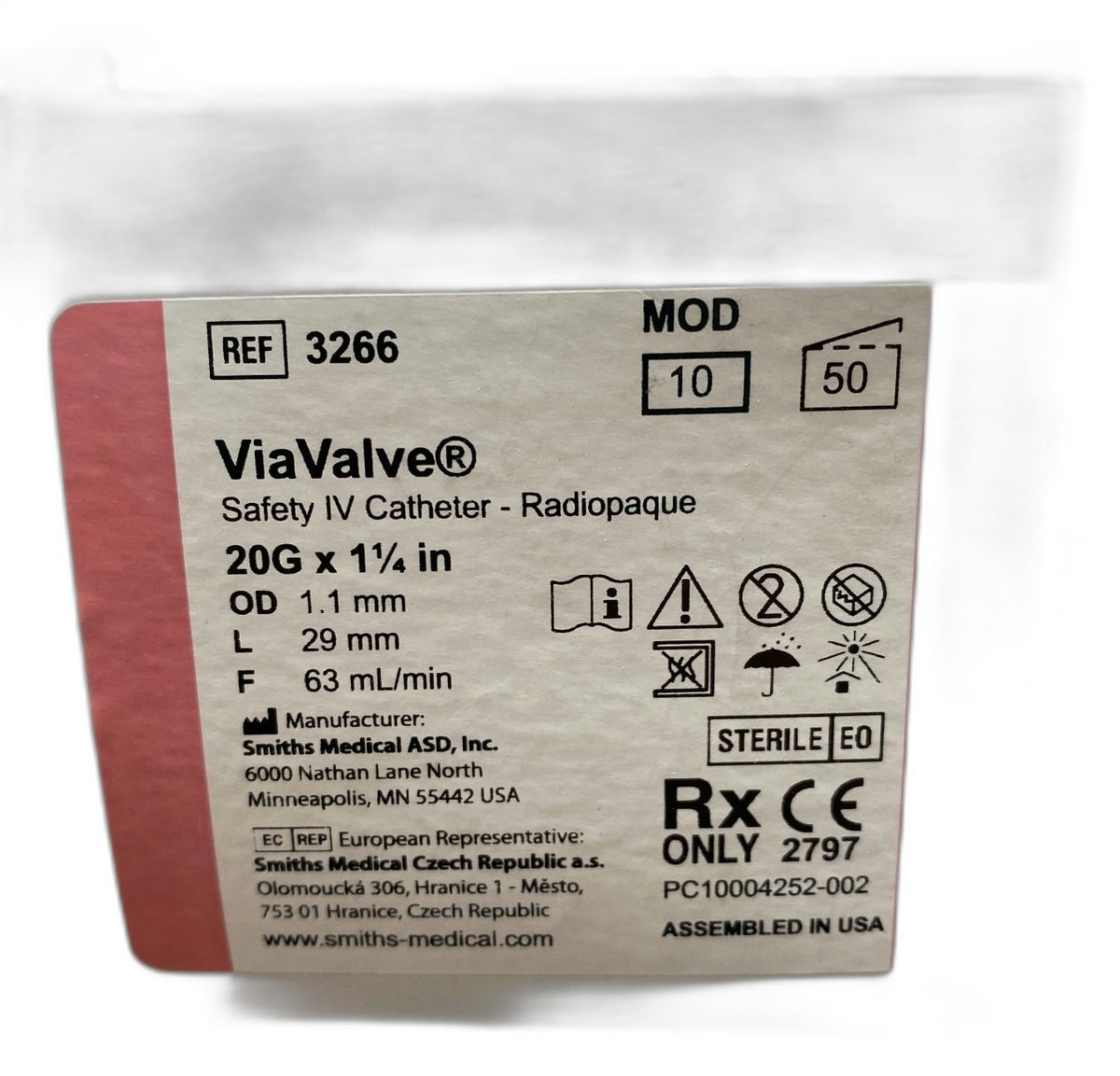 3266 - SMITHS MEDICAL - GTIN for VIAVALVE 20G X 1 1/4 Z 1EA, (BX/50)