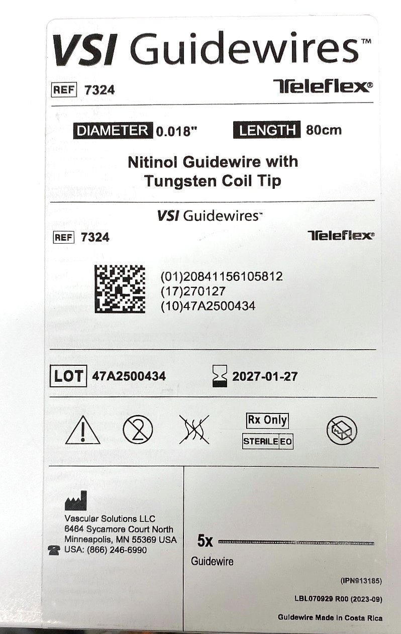 7324 - TELEFLEX - VSI Guidewires, (BX/5)