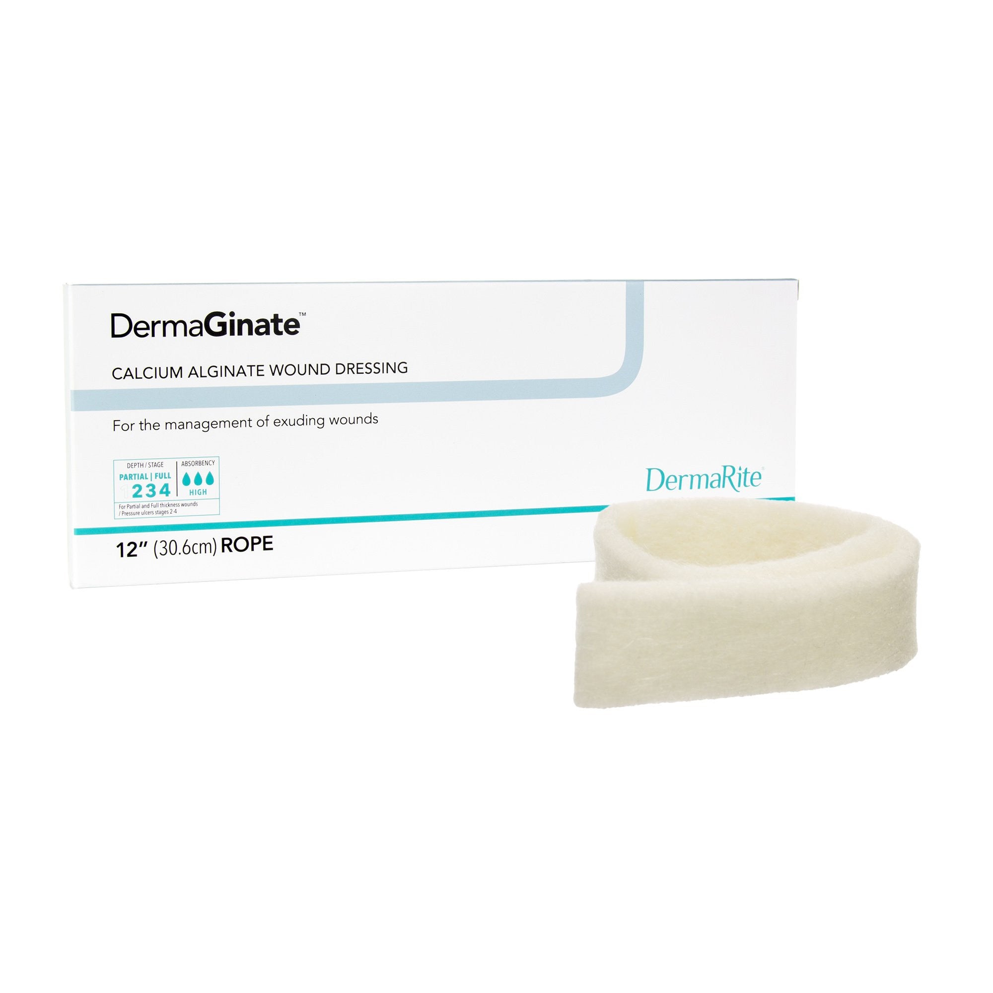 584145 - Derma - DermaGinate Alginate Dressing 12 Inch Length Rope, 00275E, Pack of 1, (EA)