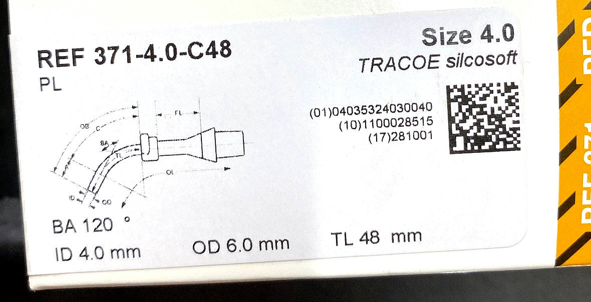 371-4.0-C48 - TRACOE - Tracheostomy Tube for Children, (BX/1)