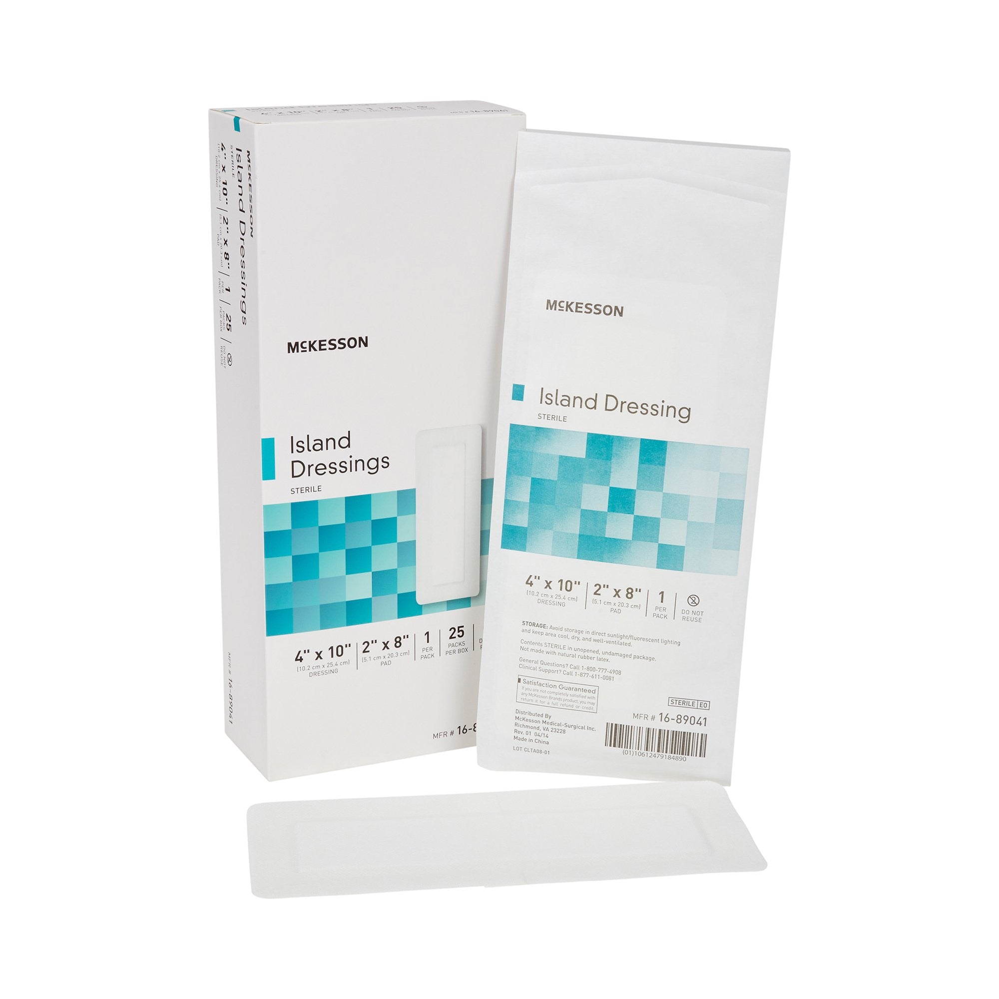 488925 - McKesson - McKesson Island Dressing 4 X 10 Inch Rectangle Sterile, 16-89041, Case of 100, (CS)