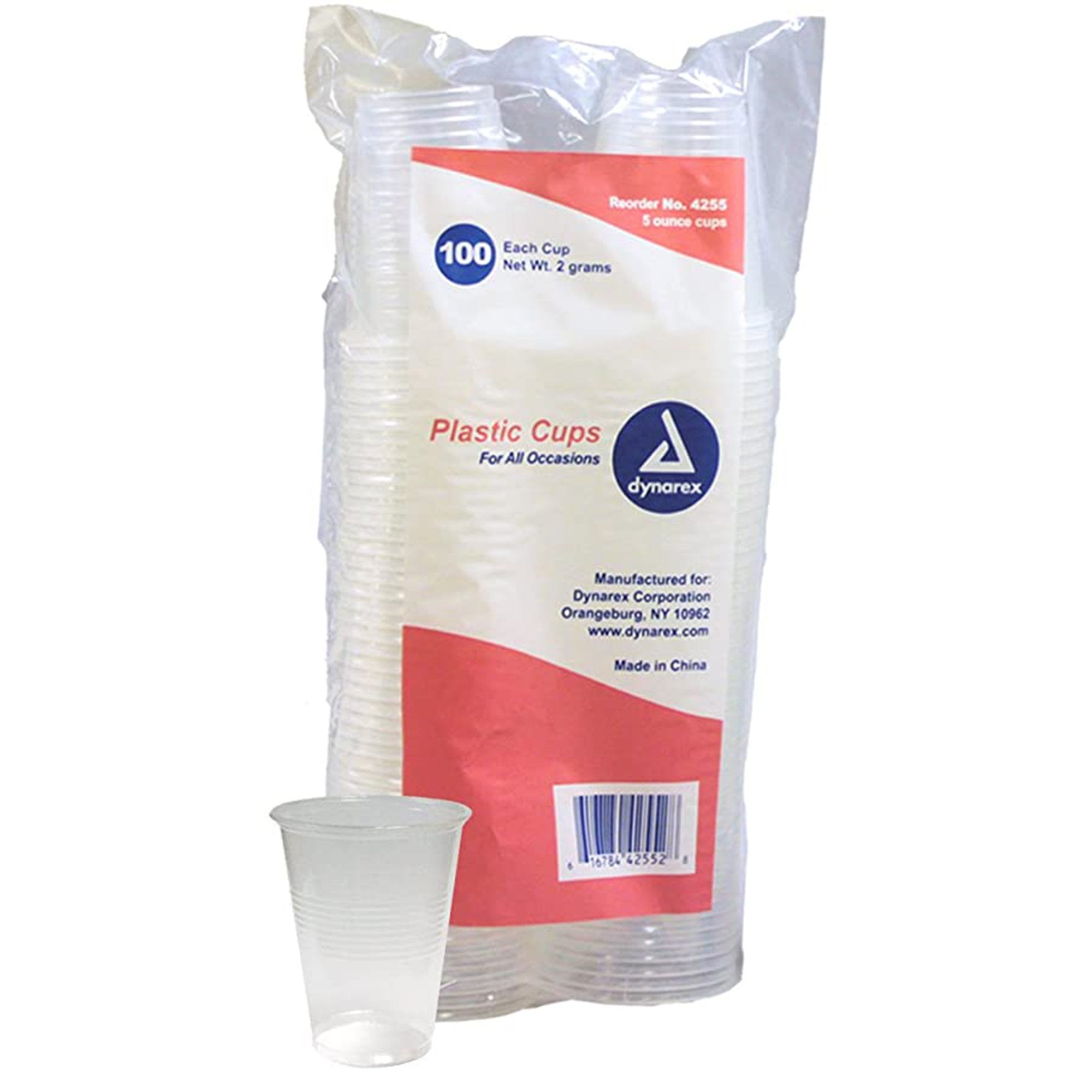 826670 - Dynarex - Dynarex 5 oz Plastic Drinking Cup Translucent, 4255, Pack of 100, (PK)