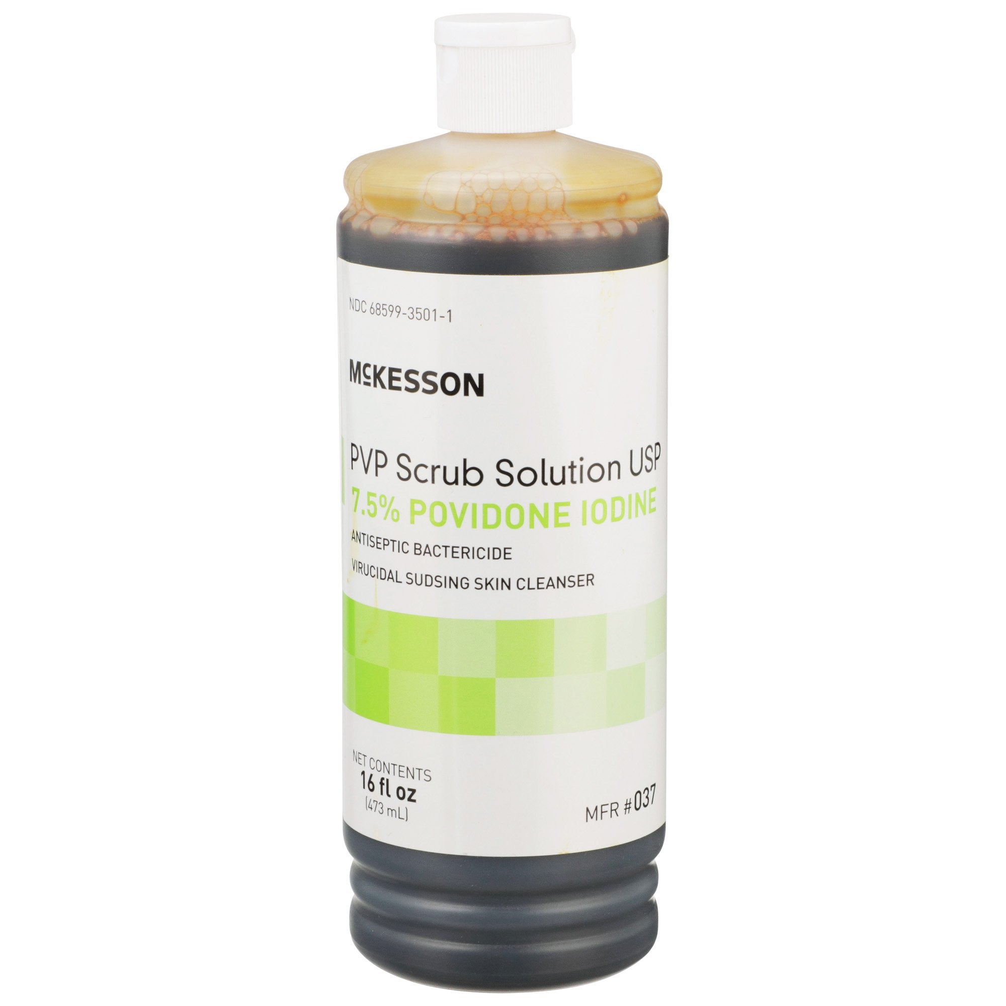 911741 - McKesson - McKesson Surgical Scrub Solution 16 oz. Flip-Top Bottle 7.5% Strength Povidone-Iodine NonSterile, 037, Case of 12, (CS)