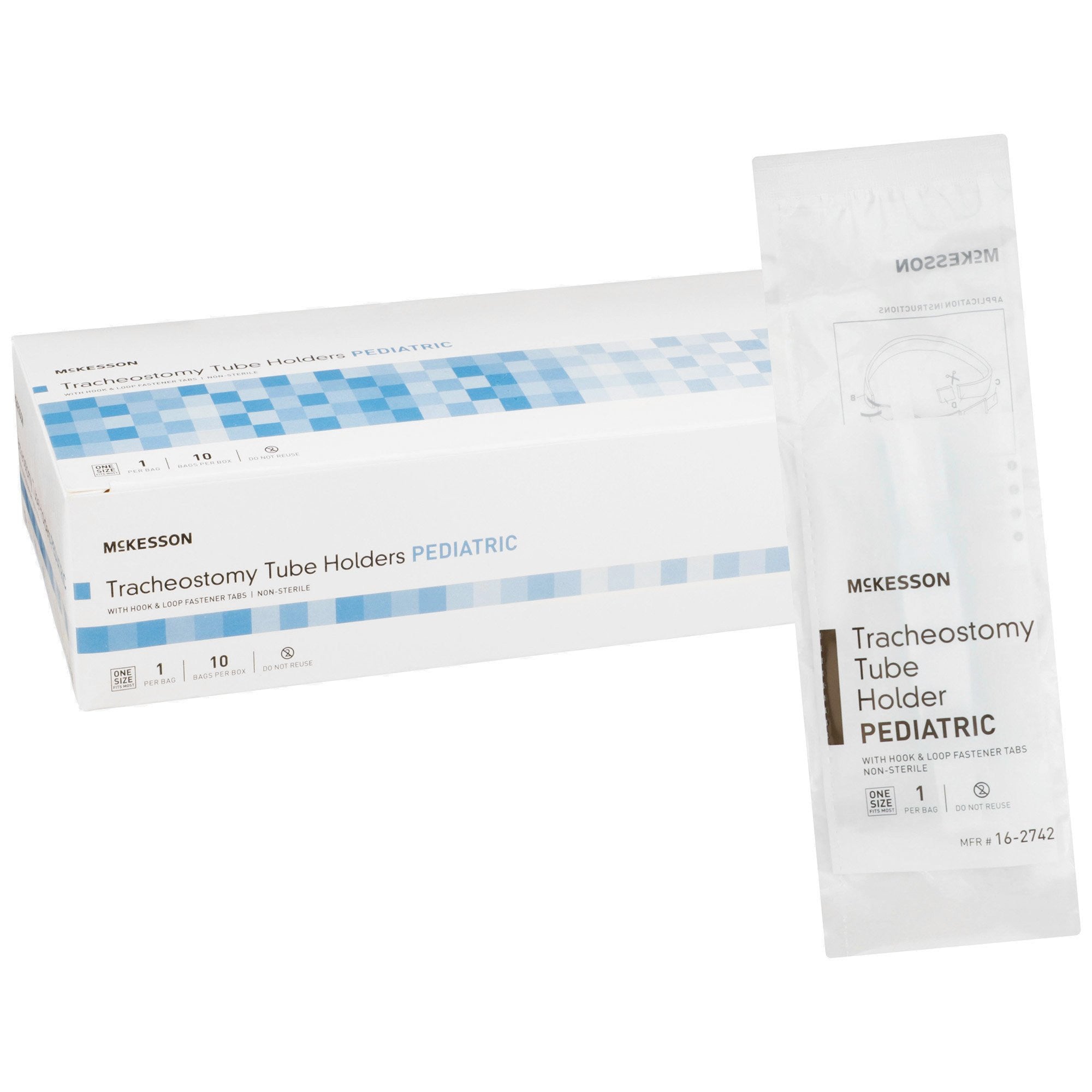 545092 - McKesson - McKesson Tracheostomy Tube Holder 3/4 X 9 Inch Pediatric, 16-2742, Pack of 1, (EA)