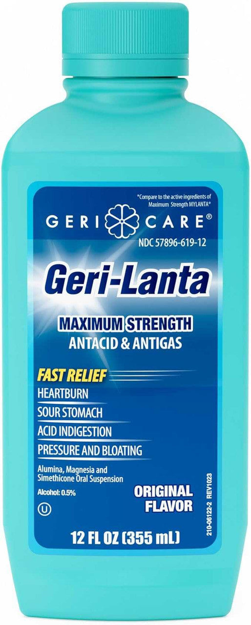 558671 - Geri-Care - Geri-Care Geri-Lanta Antacid Liquid Oal Suspension Max Strength, 12 oz., Case of 12 Bottles, (CS)