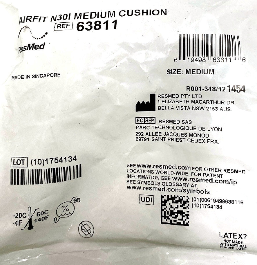 63811 - RESMED - AIRFIT N30I MEDIUM CUSHION, (EA/1)