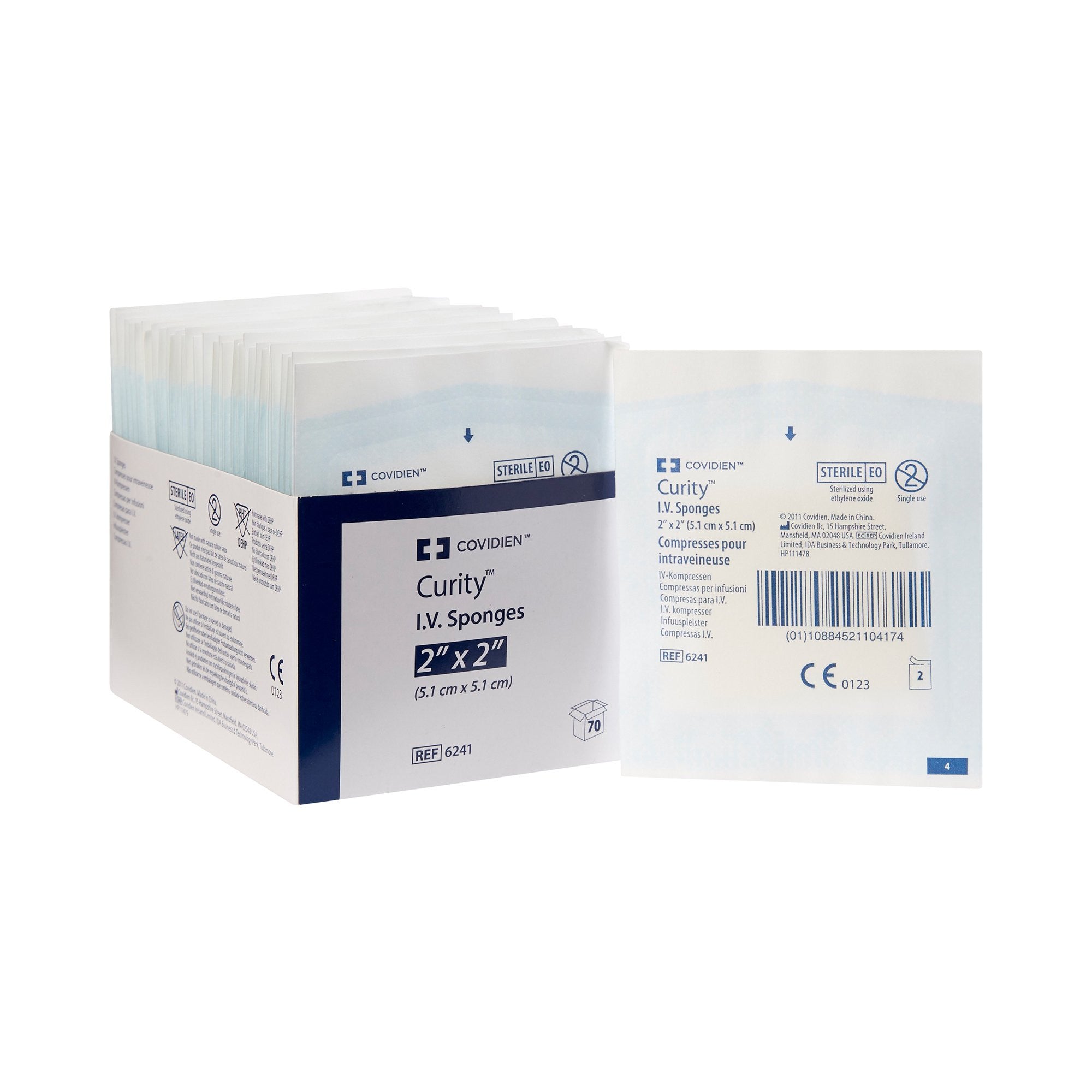 235378 - Curity - Curity I.V. Sponge 2 X 2 Inch 6-Ply Sterile 2 per Pack, 6241, Pack of 1, (PK)