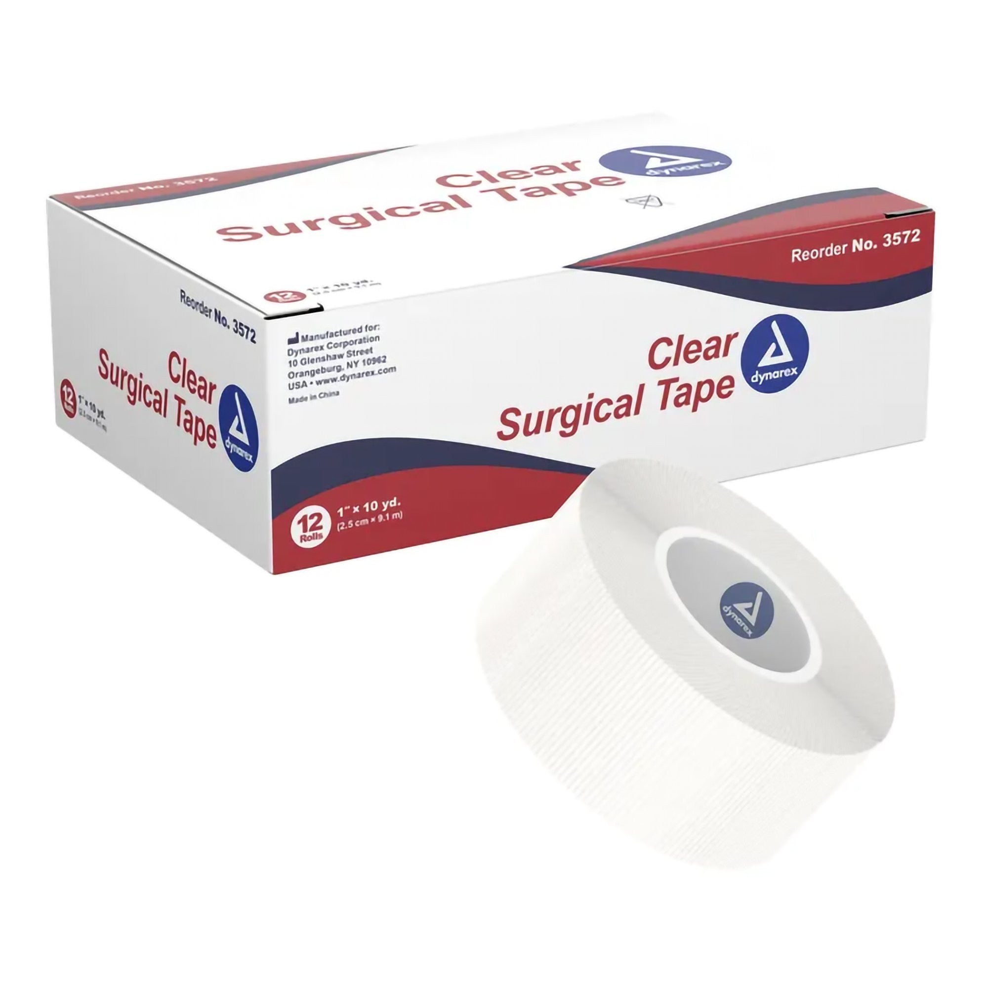 720269 - Dynarex - Dynarex Medical Tape Transparent 1 in X 10 yd Adhesive, 3572, Sample Pack of 1, (EA)