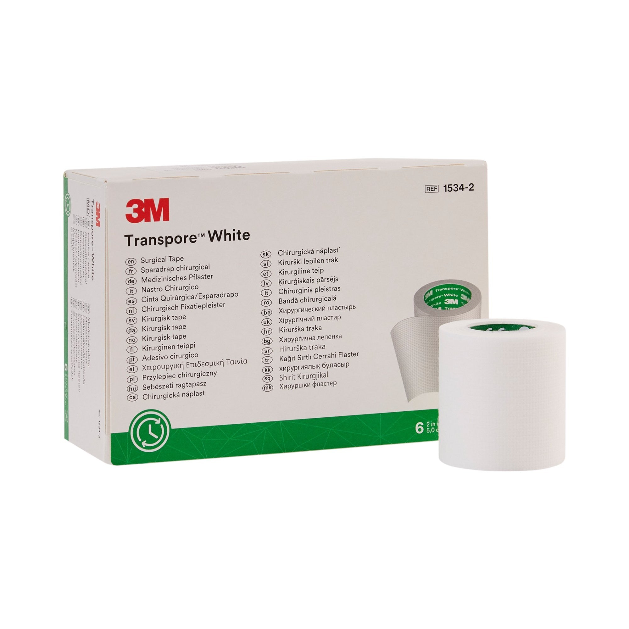 445279 - 3M - 3M Transpore White Medical Tape White 2 in X 10 yd Plastic, 1534-2, Case of 60, (CS)