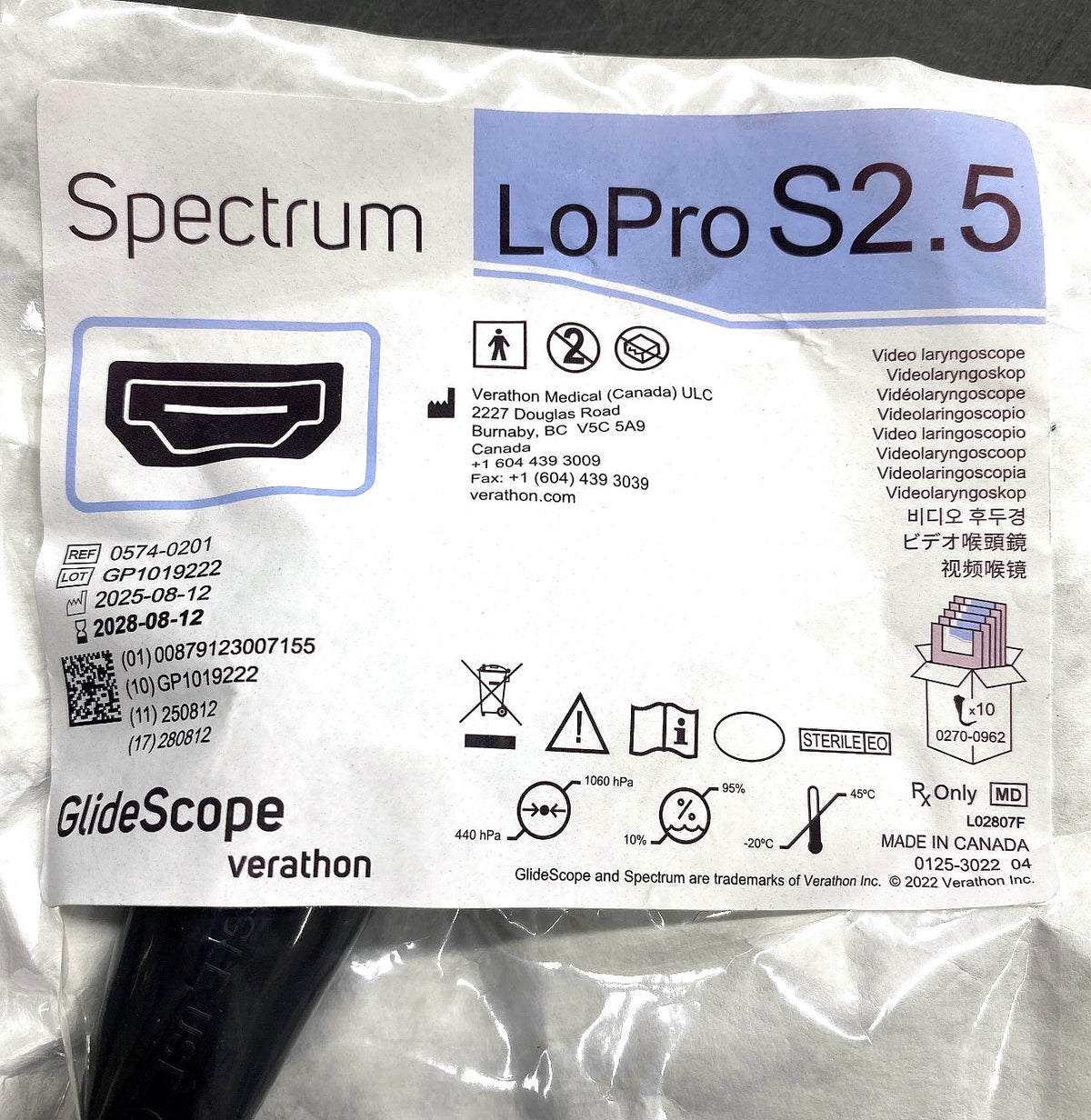 0574-0201 - VERATHON MEDICAL - GlideScope®, (EA/1)