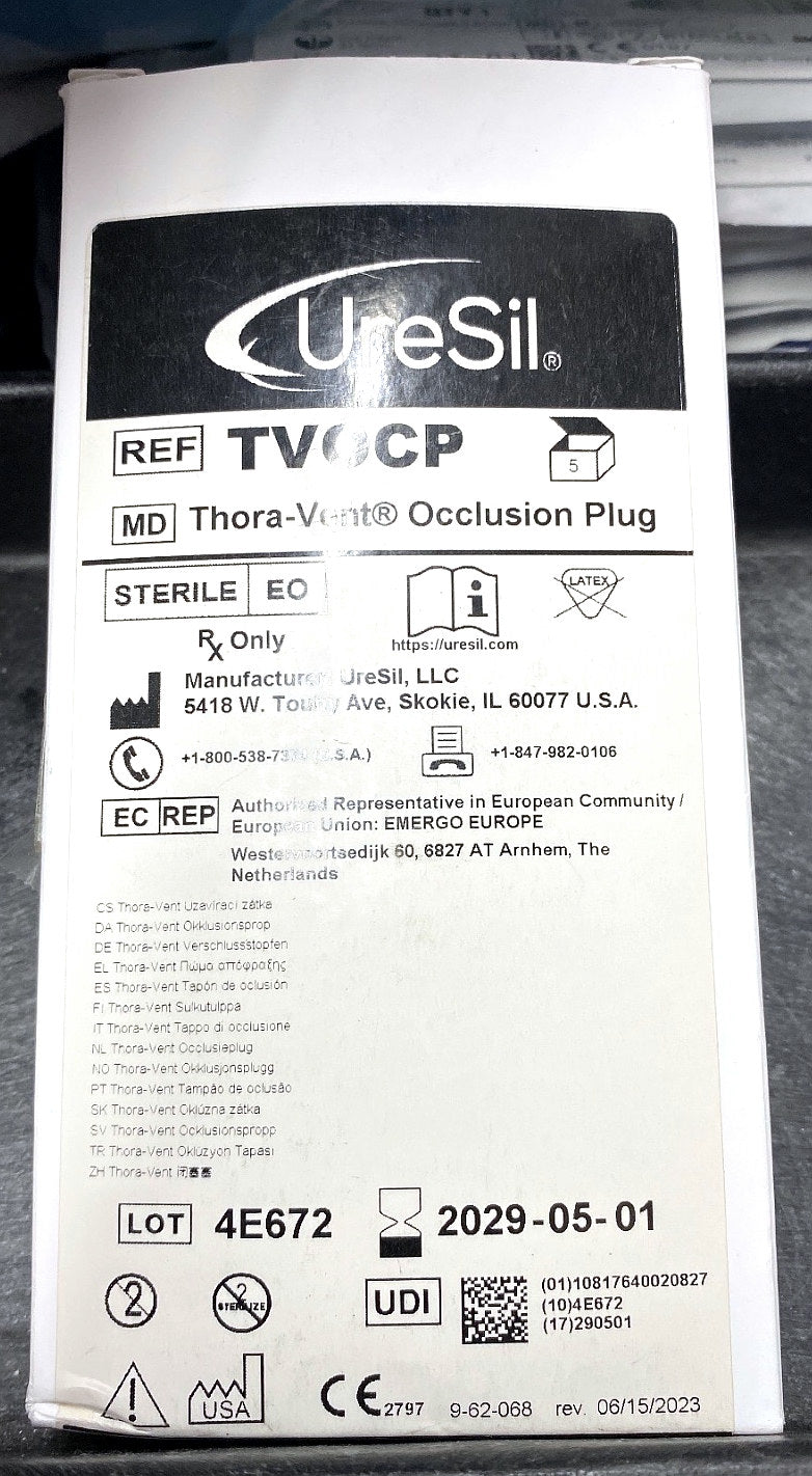 TVOCP - URESIL - Thoracic Vent Occlusion Plug, (BX/5)