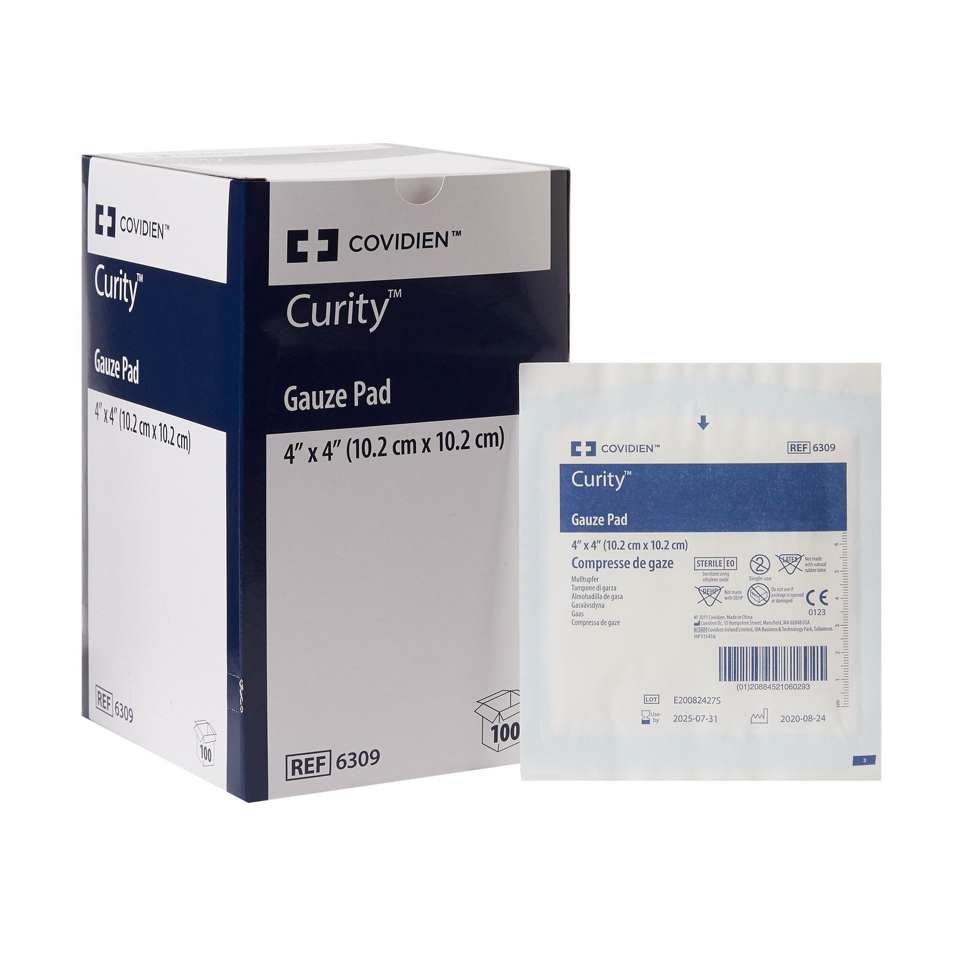 10142 - Curity - Curity Gauze Sponge 4 X 4 Inch 12-Ply Sterile 1 per Pack, 6309, Carton of 100, (CT)