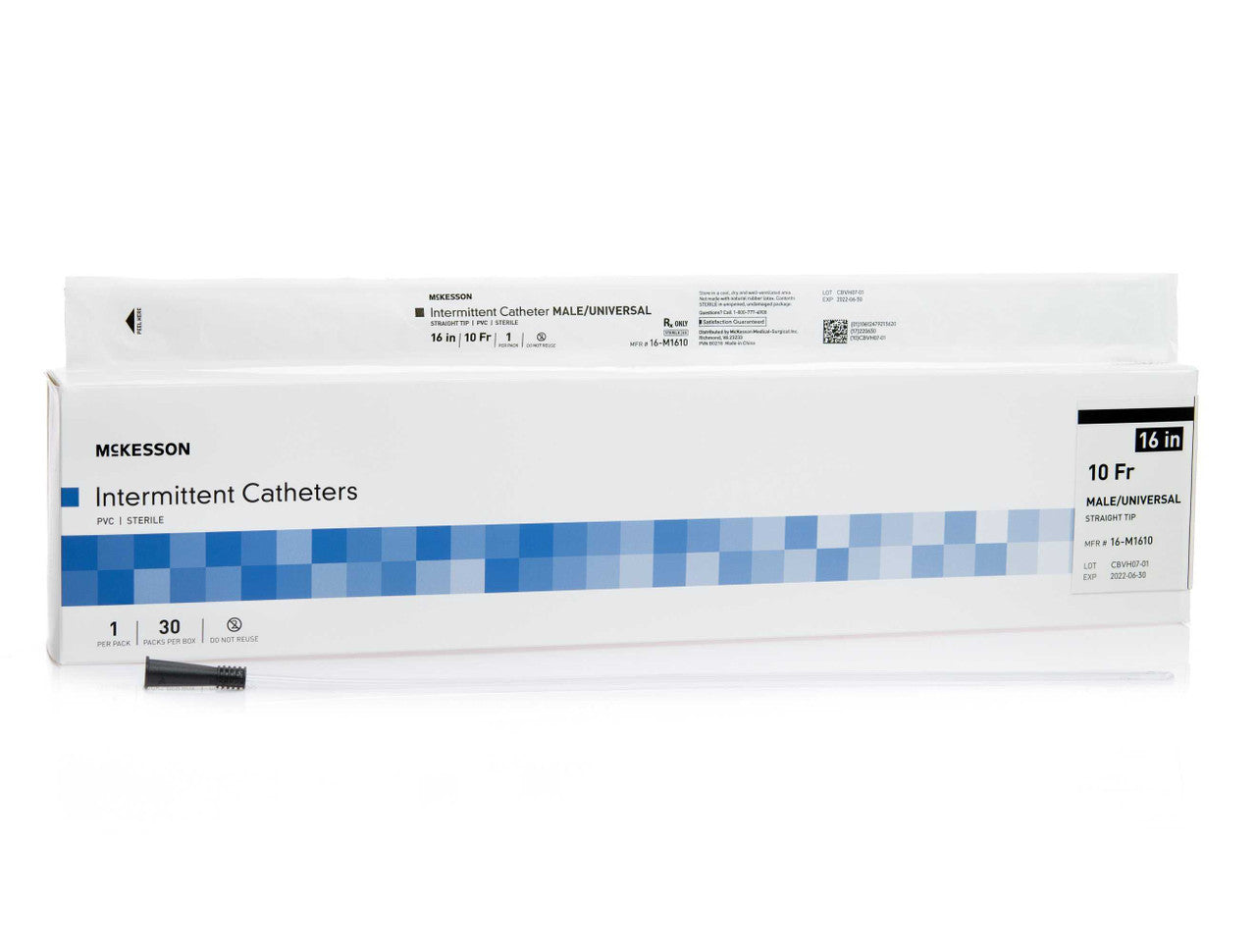 1020809 - McKesson - Urethral Catheter McKesson Straight Tip Uncoated PVC 10 Fr. 16 in, 16-M1610 Case of 300, (CS)
