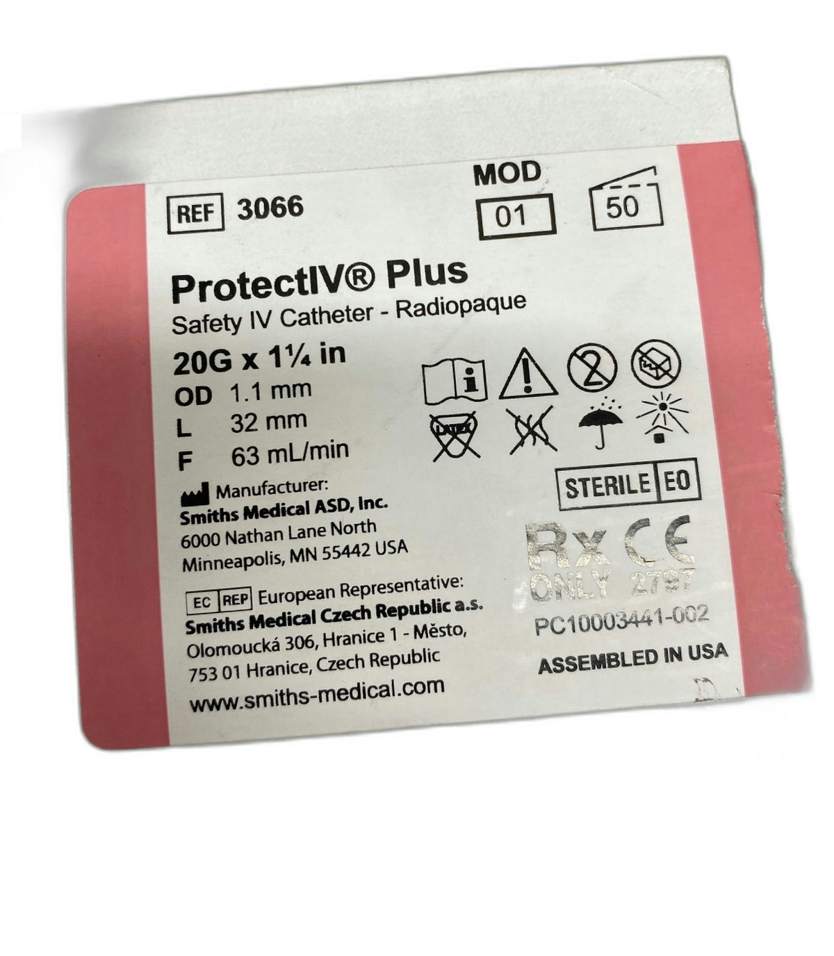 3066 - SMITHS MEDICAL - GTIN for PROP 20 X 1 1/4 Each, (BX/50)