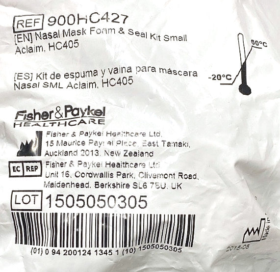 900HC427 - RESPIRONICS - Nasal mask foam & seal kit small, (EA/1)