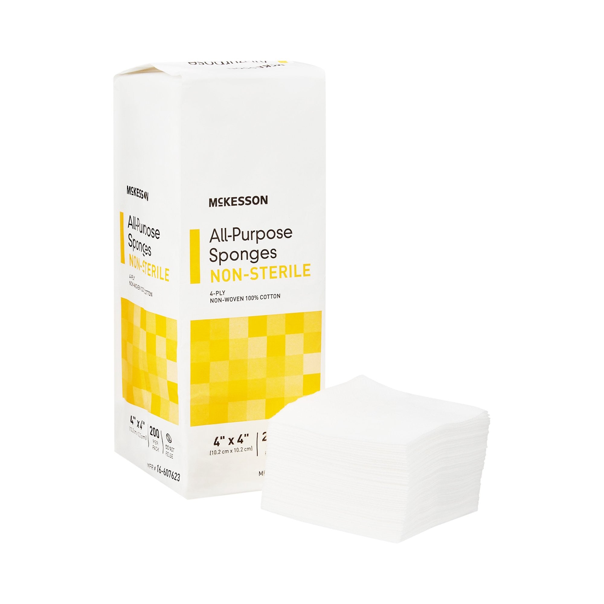 481053 - McKesson - McKesson Nonwoven Sponge 4 X 4 in 4-Ply NonSterile , 16-607623, Case of 20, (CS)
