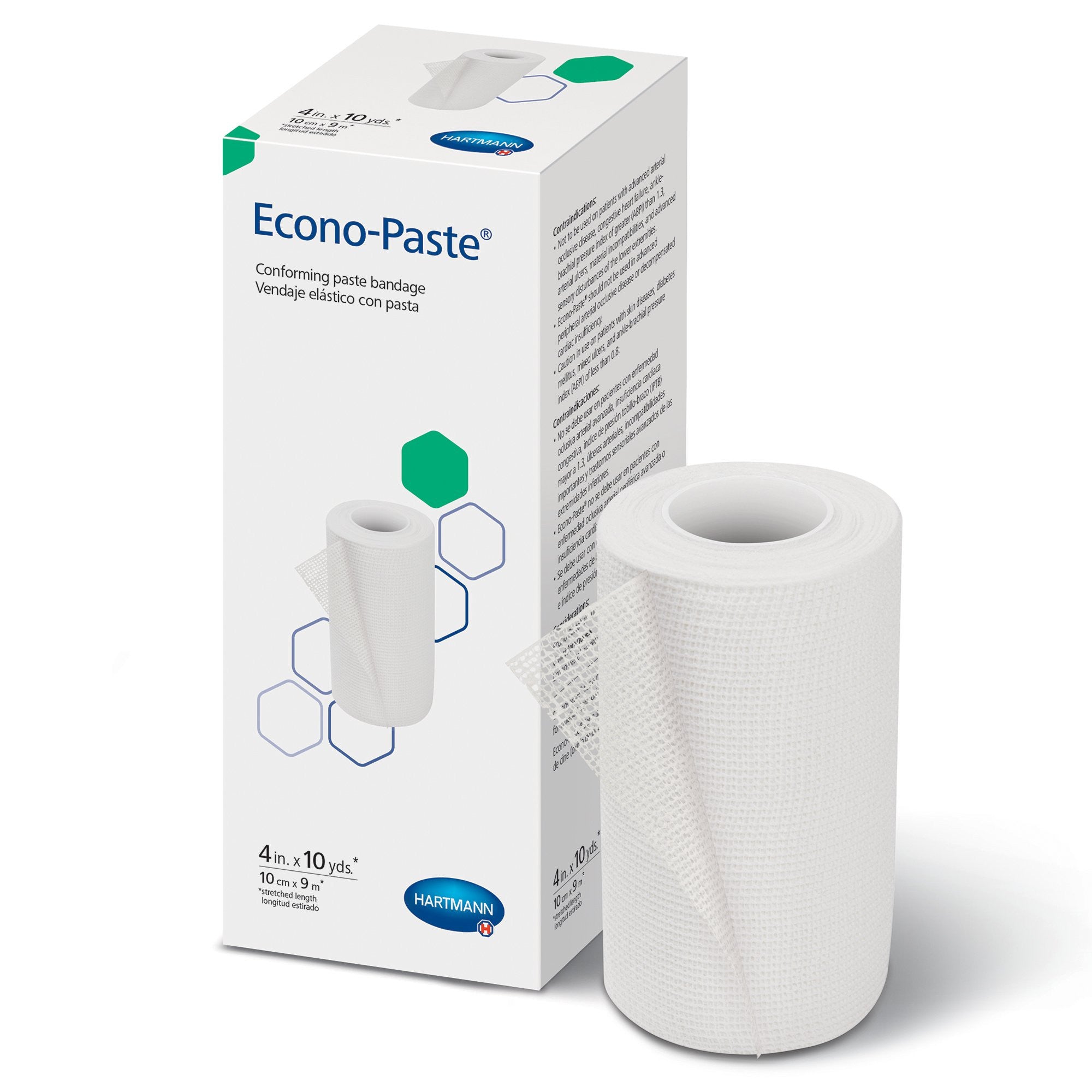418663 - Econo - Econo-Paste Unna Boot Zinc Oxide 4 Inch X 10 Yard, 47400000, Case of 12, (CS)