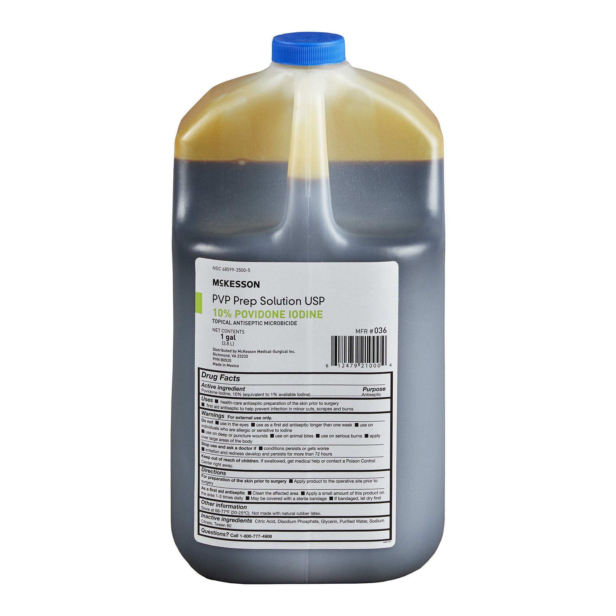 854301 - McKesson - McKesson Skin Prep Solution 1 gal. Jug 10% Strength Povidone-Iodine, 036, Case of 4, (CS)