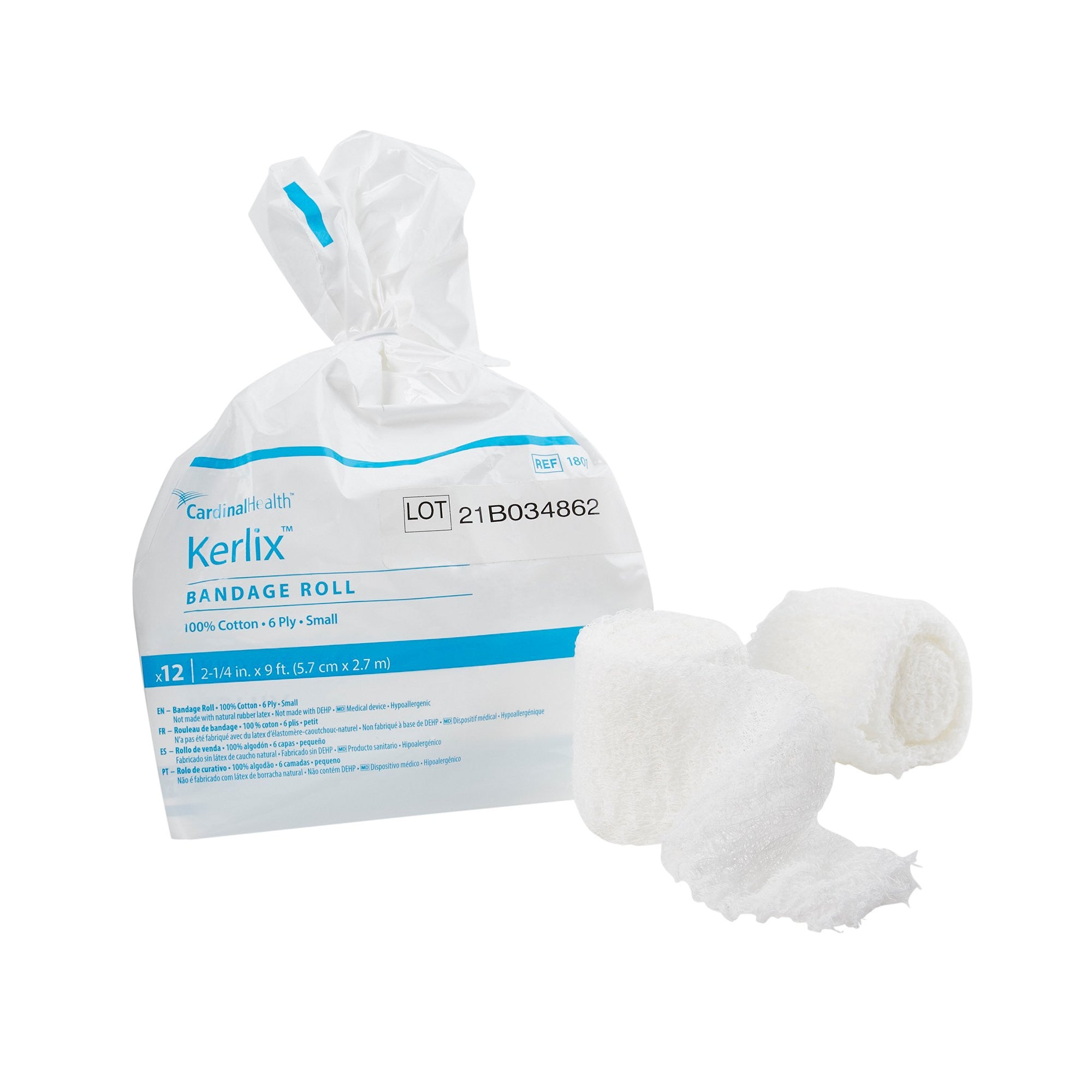 685512 - Kerlix - Kerlix Fluff Bandage Roll 2-1/4 in X 3 Yard 6-Ply NonSterile , 1801-, Case of 96, (CS)