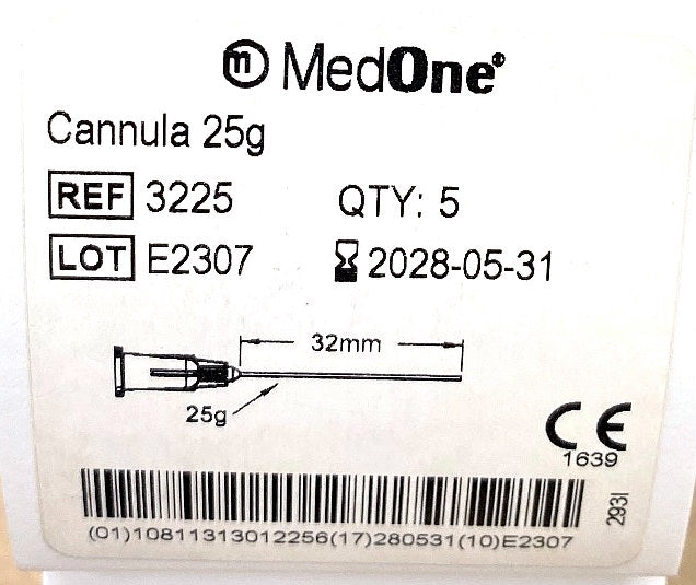 3225 - MEDONE SURGICAL - Cannula 25g, (BX/5)