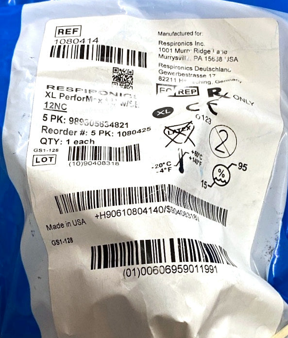 1080414 - RESPIRONICS - PerforMax Mask with Standard Elbow, Single Patient Use, Extra Large, (EA/1)