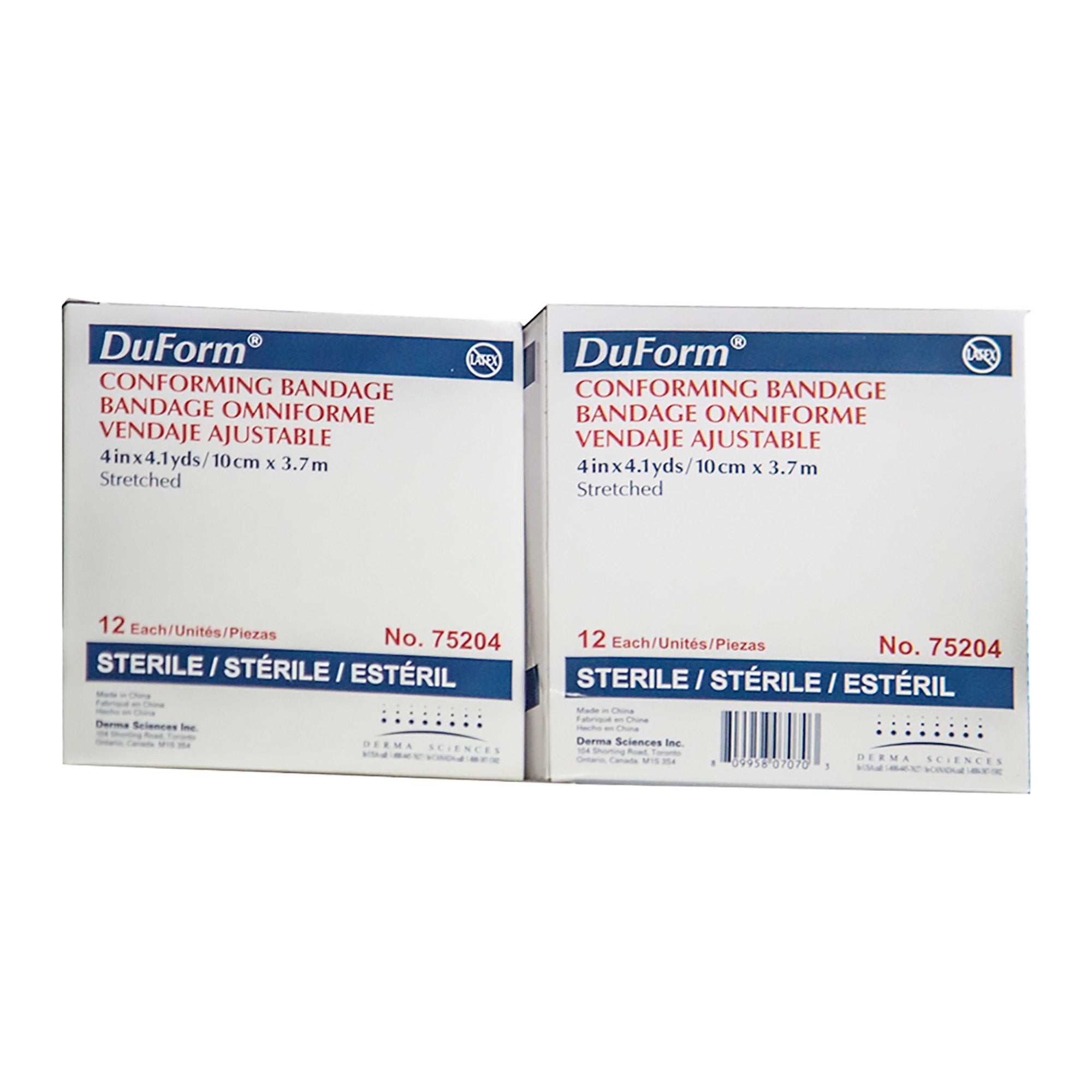 645796 - Duform - Duform Conforming Bandage 4 Inch X 4-1/10 Yard 1-Ply Sterile 1 per Pack, 75204, Pack of 1, (EA)