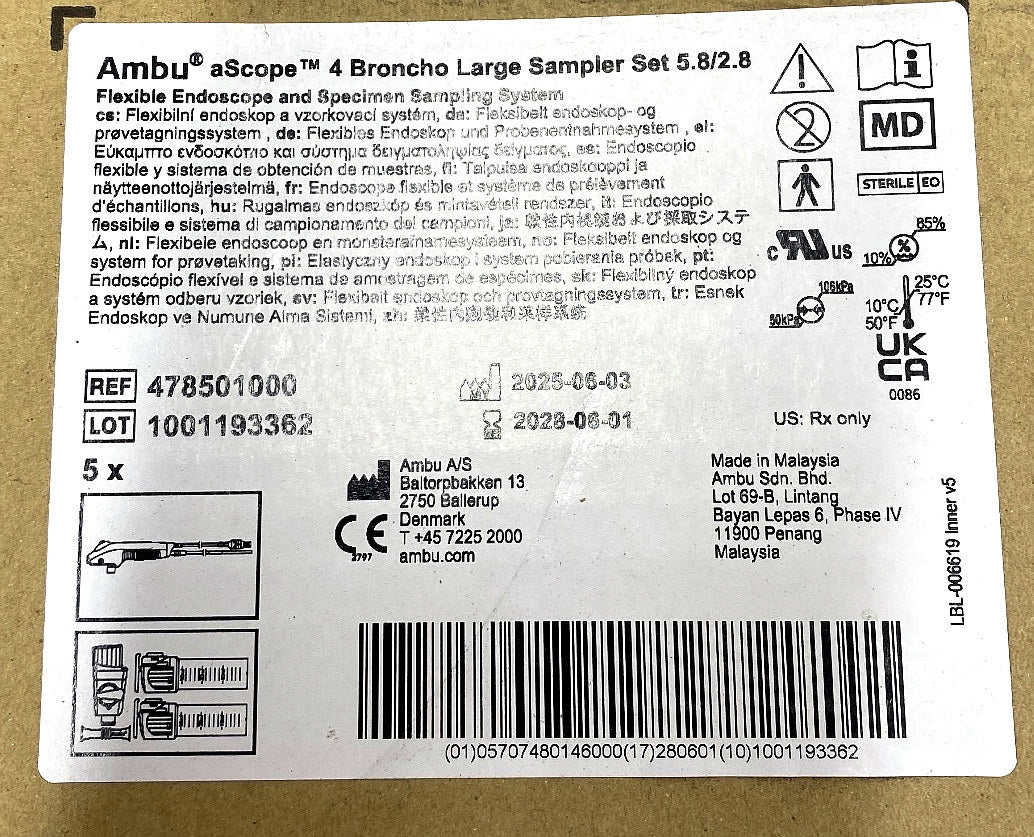 478501000 - AMBU - aScope 4 Broncho Large sampler set, single-use., (EA/5)