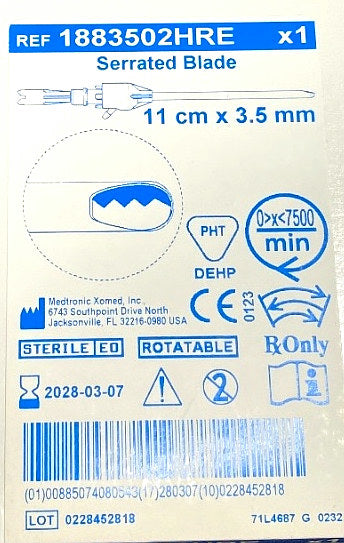 1883502HRE - MEDTRONIC - BLADE 1883502HRE M4 SERR 3.5MM W/IRRIG, (BX/1)