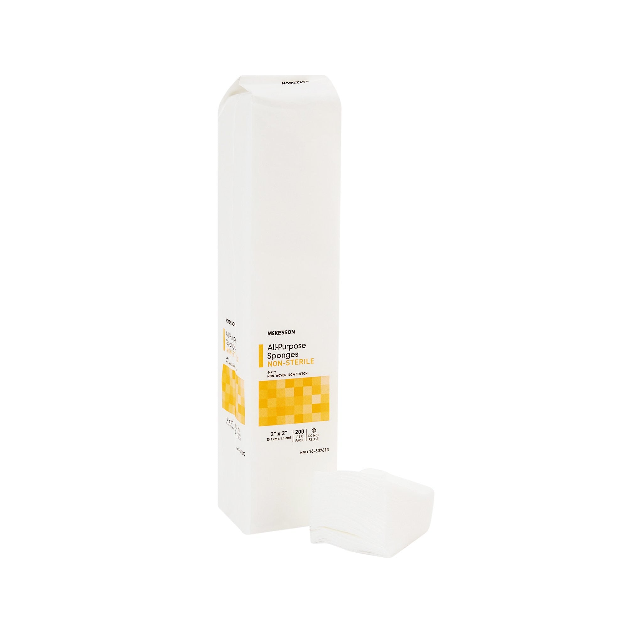 481051 - McKesson - McKesson Nonwoven Sponge 2 X 2 in 4-Ply NonSterile , 16-607613, Case of 40, (CS)