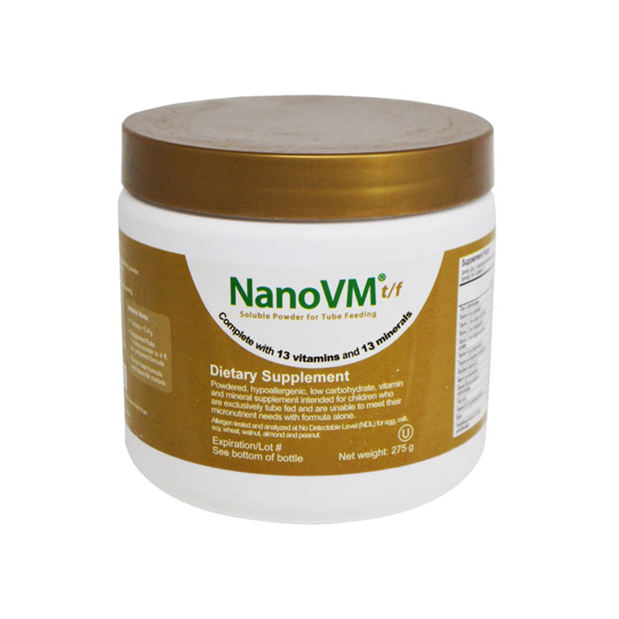 971477 - NanoVM - NanoVM tf Pediatric Tube Feeding Formula, Multi Vitamins and Minerals, Unflavored, 275g, 13 Calories, Pack of 1, (EA)