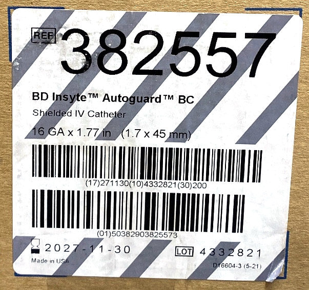 382557 - BD - INSYTE AUTOG BC GRAY 16GA X 1.77IN, (CS/200)