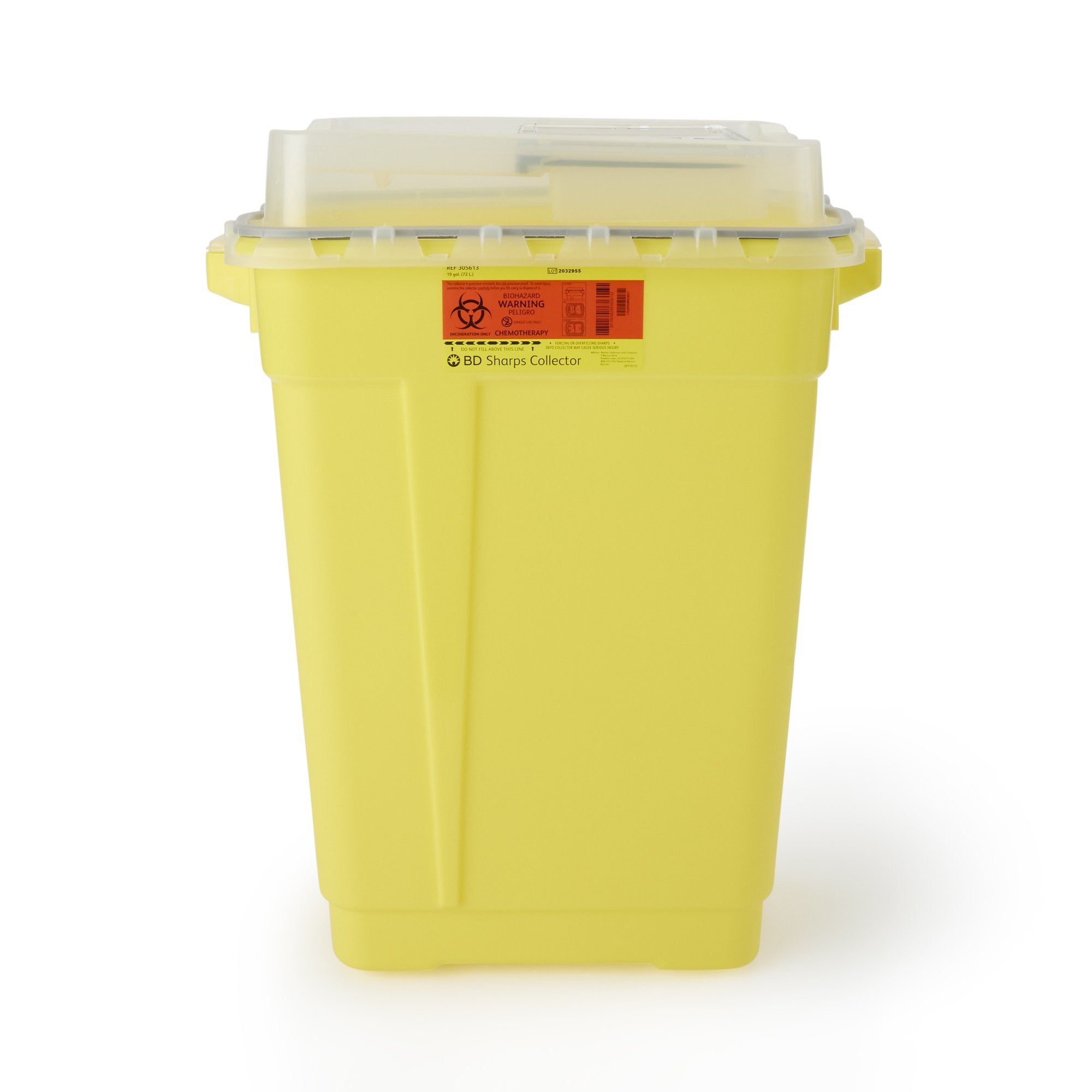 439871 - BD - BD Chemo Waste Container, Yellow Base, 26.25 H x 20 W x 14.75 D in, 19 gal., 305613, Pack of 1, (EA)