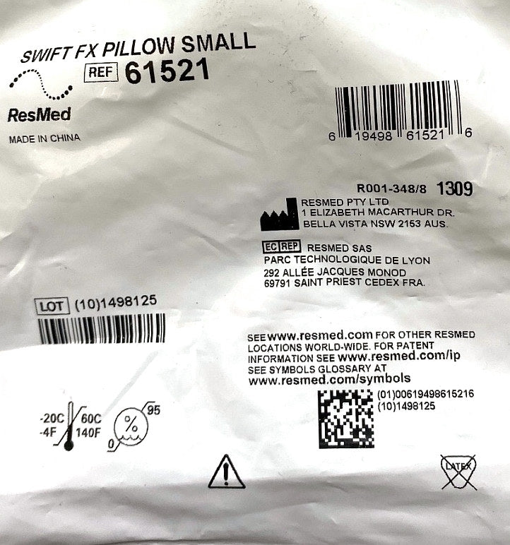 61521 - RESMED - SWIFT FX CUSHION SML, (EA/1)