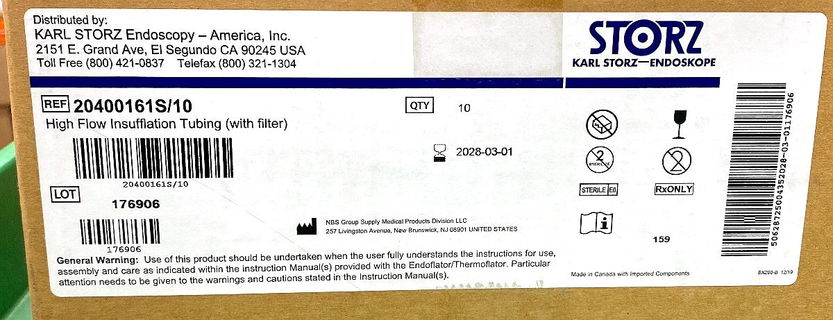 20400161S/10 - KARL STORZ - High flow insufflation tubing (whit filter ), (BX/10)