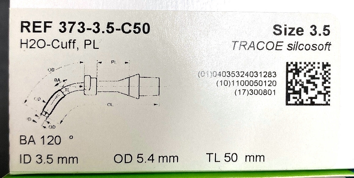 373-3.5-C50 - TRACOE - Tracheostomy Tube for Children, (BX/1)