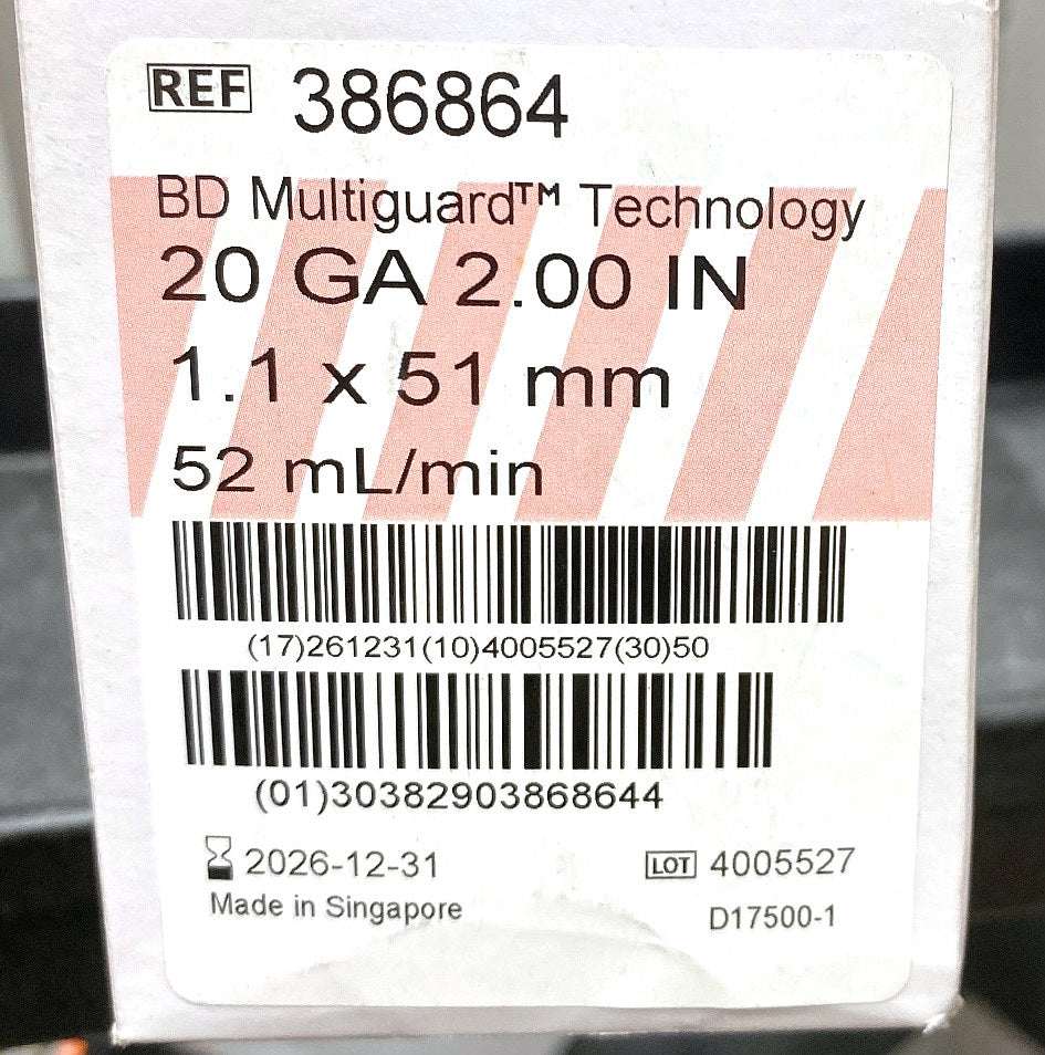 386864 - BD - US CATHENA 20GX2.00IN STRAIGHT BC, (BX/50)
