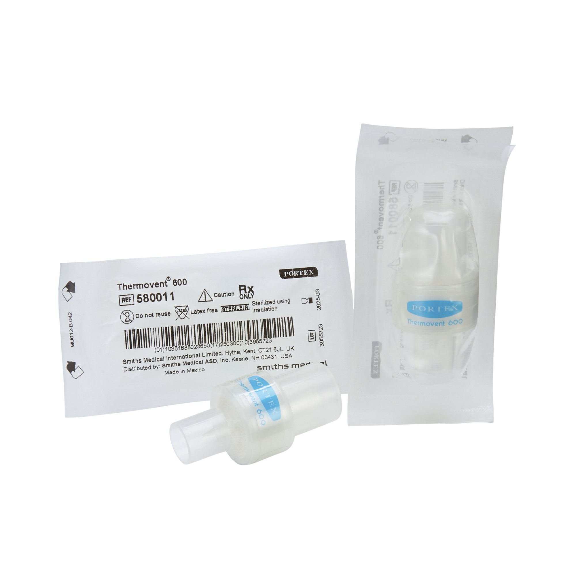 1077128 - Portex - Portex Heat and Moisture Exchanger 27 mg H_O/L @ VT 500mL 1.0 cm H_O @ 30 LPM, 580011, Case of 50, (CS)
