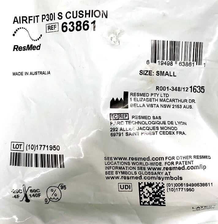 63861 - RESMED - AIRFIT P30I S CUSHION, (EA/1)