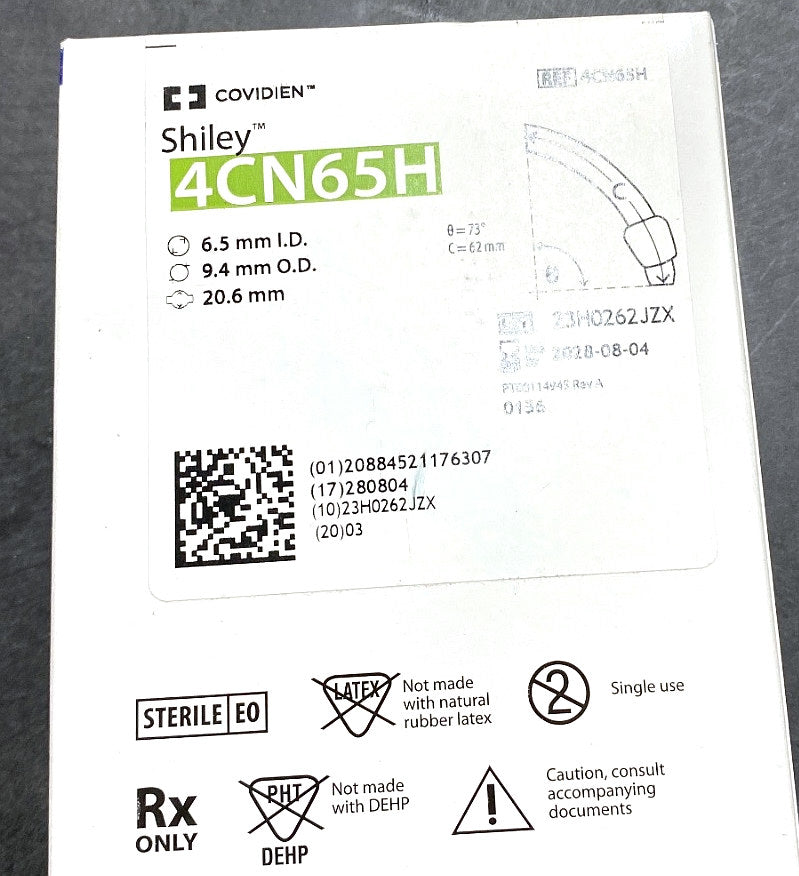 4CN65H - COVIDIEN - Adult Flexible Tracheostomy Tube with TaperGuard Cuff Disposable Inner Cannula, (BX/1)