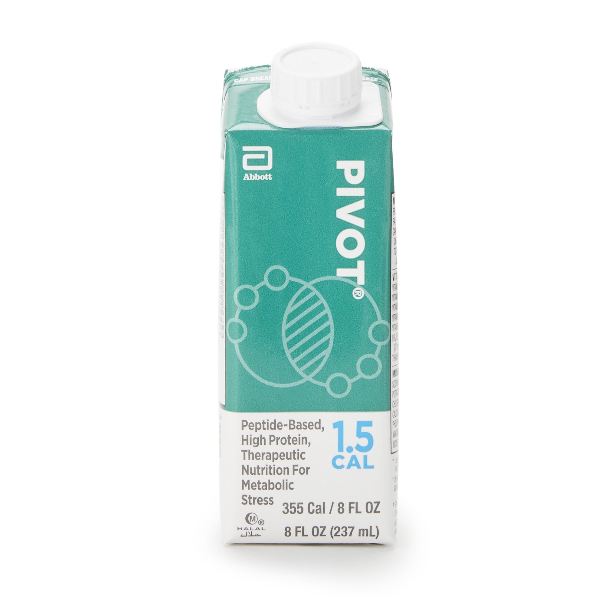 1048245 - Pivot 1.5 Cal - Pivot 1.5 Cal Tube Feeding Formula Unflavored Liquid 8 oz. Reclosable Carton, 65007, Case of 24, (CS)