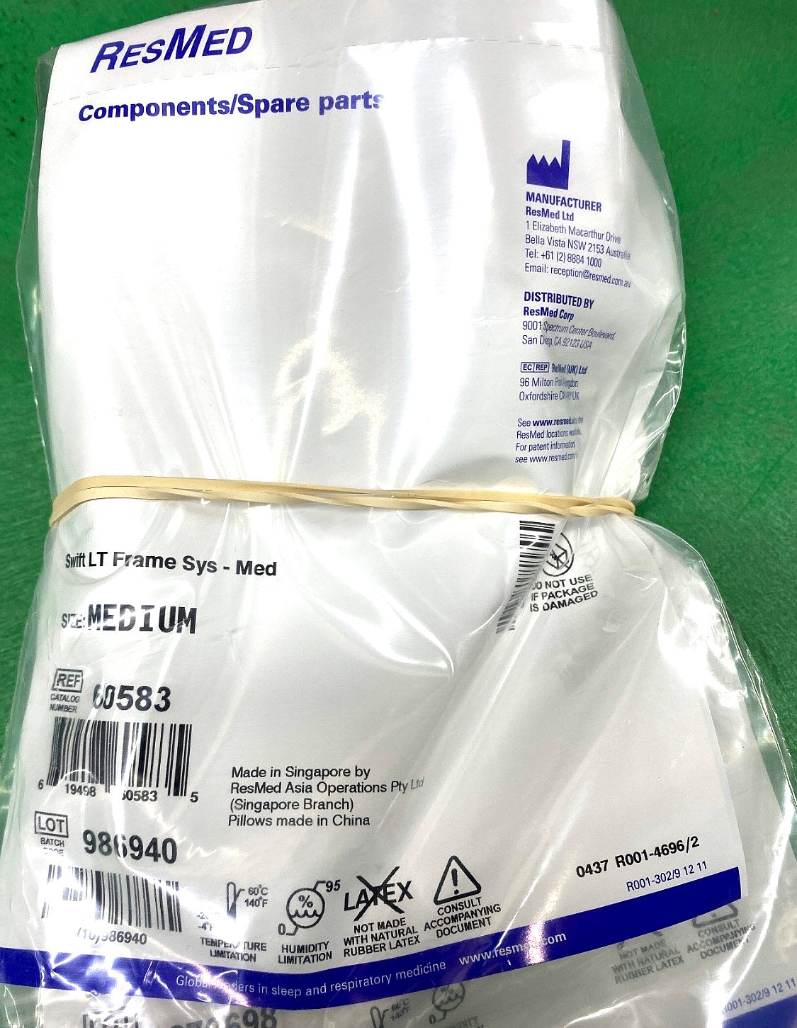 60583 + 60572 - RESMED - SWIFT LT FRAME SYS -MED, (EA/1)