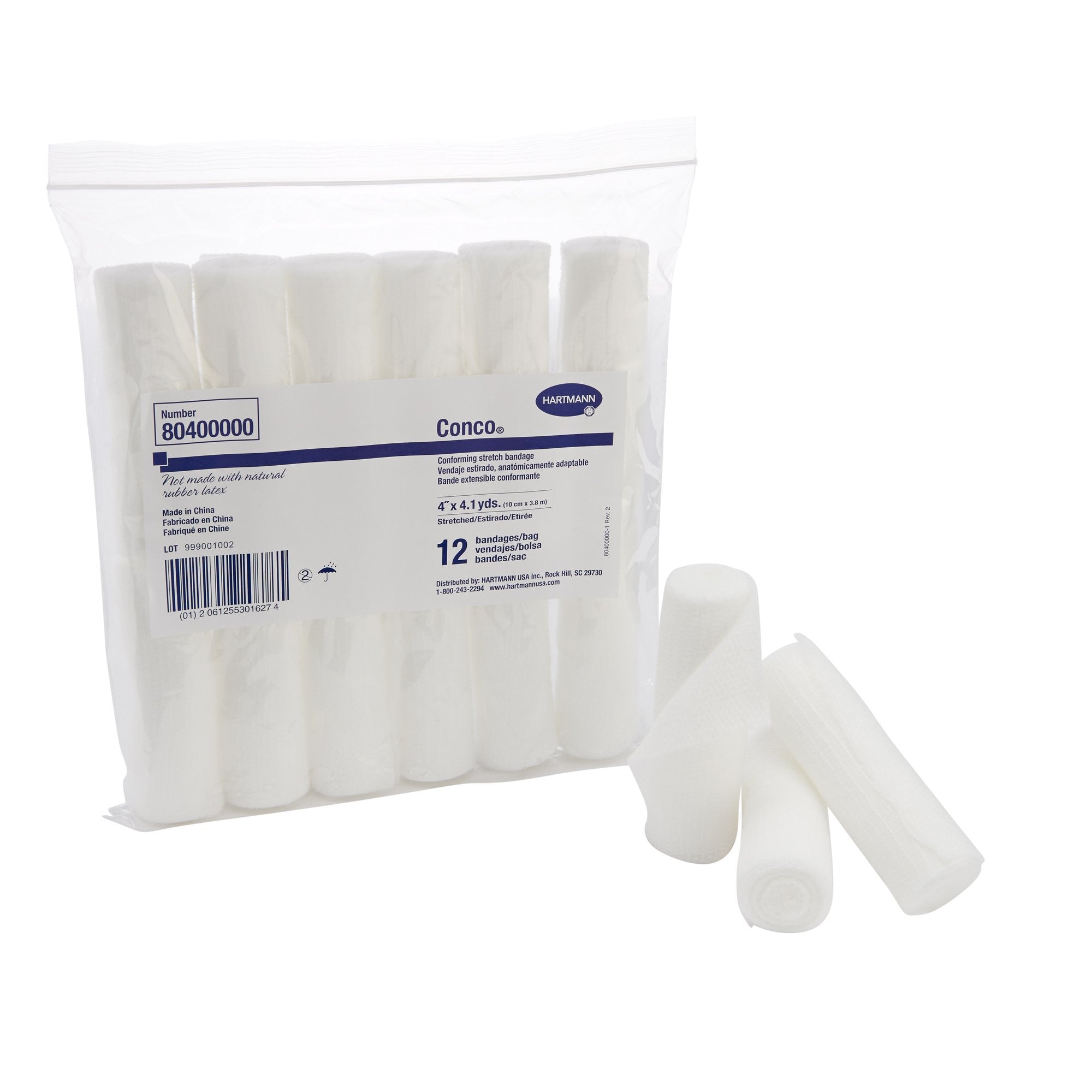 403730 - Conco - Conco Conforming Bandage 4 in X 4-1/10 Yard 1-Ply NonSterile , 80400000, Case of 96, (CS)