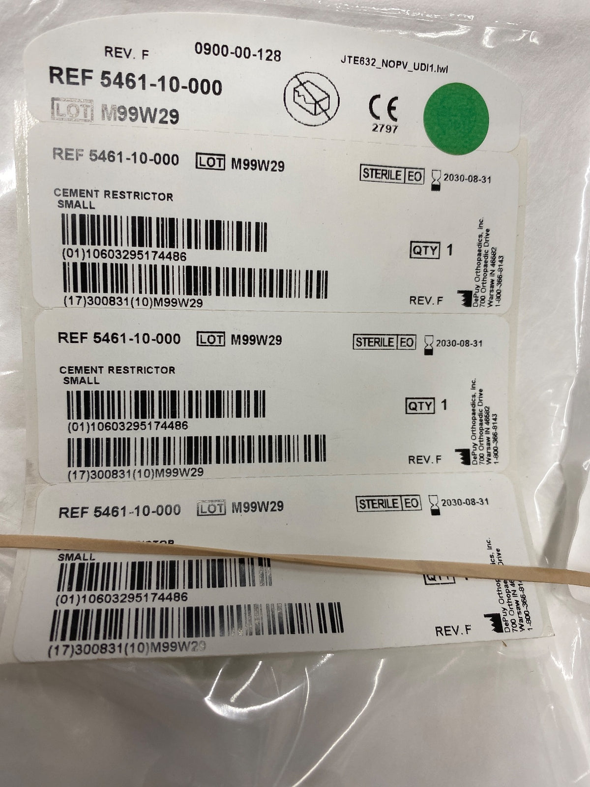 5461-10-000 + 546110000 - DEPUY - CEMENT RESTRICTOR SMALL, (EA/1)