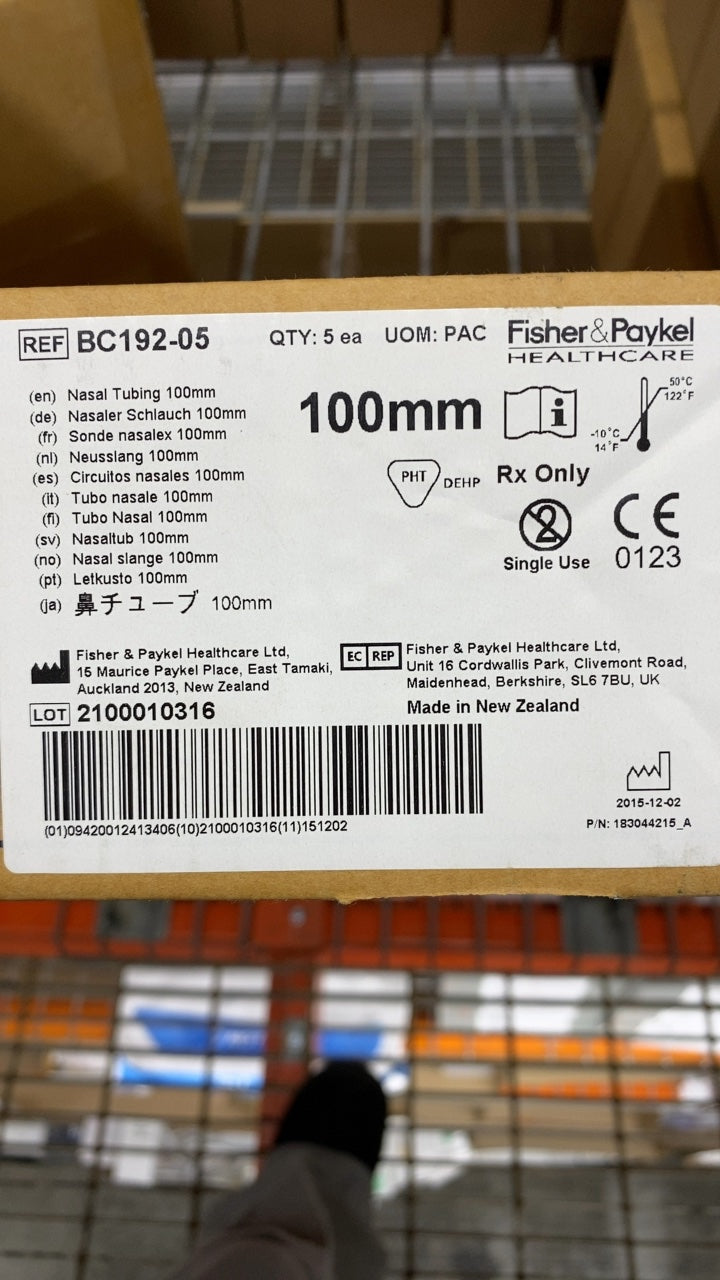 BC192-05 - FISHER & PAYKEL - FlexiTrunk [en] Nasal Tubing 100mm, (BX/5)