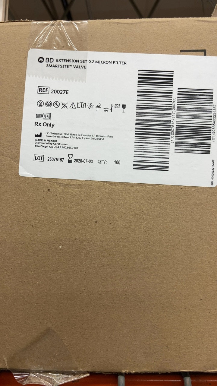 20027E - BD - BD EXTENSION SET 0.2 MICRON FILTER SMARTSITE™ VALVE, (BX/100)