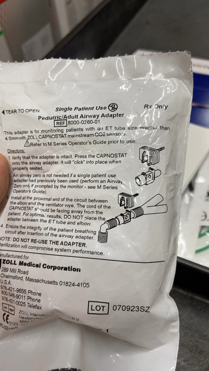 8000-0260-01 - ZOLL - Pediatric/Adult Airway Adapter, (EA/1)