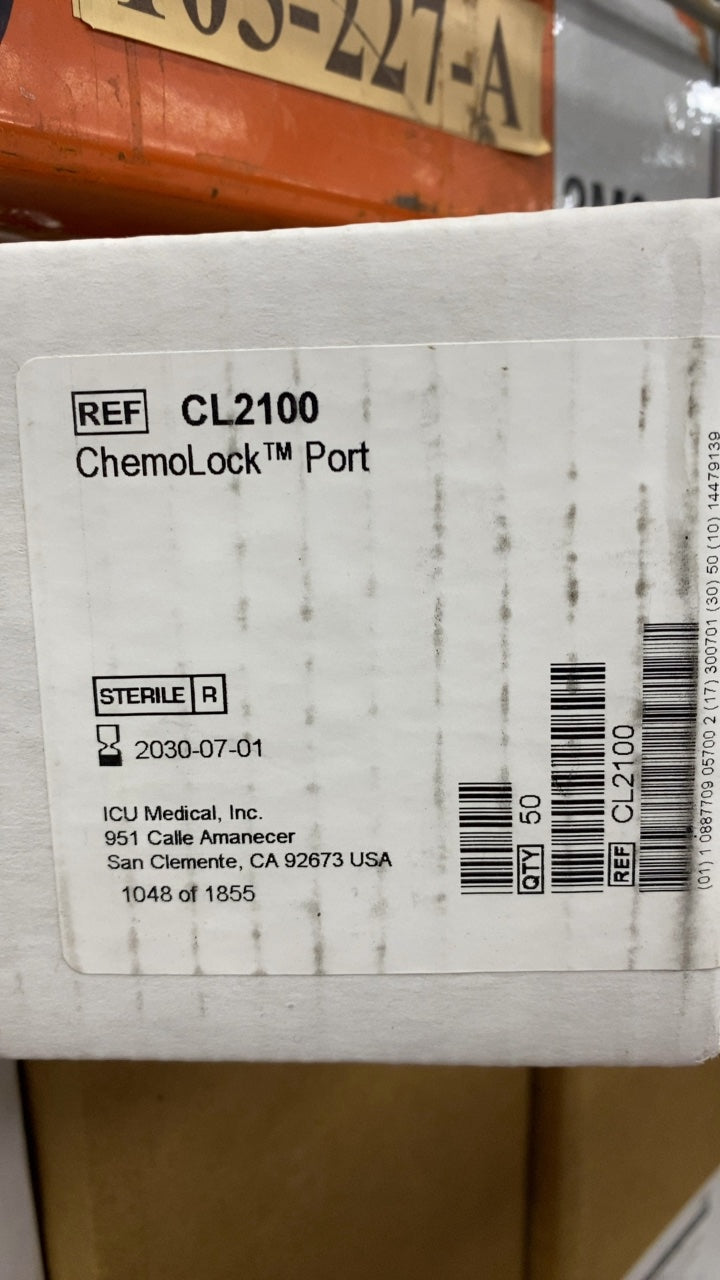 CL2100 - ICU MEDICAL - ChemoLock™ Port, (BX/50)